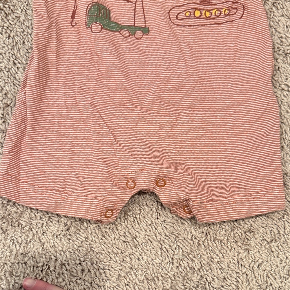 Carter's Yellow and Red Construction Rompers! - Picture 10 of 11
